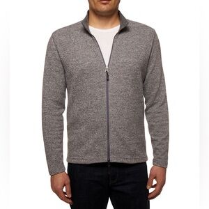 Robert Graham Baldini Long Sleeve Knit Cardigan Sweater Men's Medium Gray Zipper